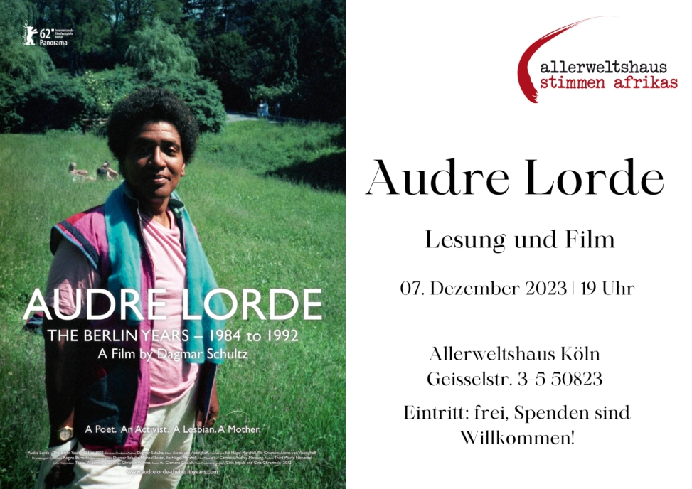 07.12.2023 - AUDRE LORDE – THE BERLIN YEARS 1984 – 1992 | Film Und ...